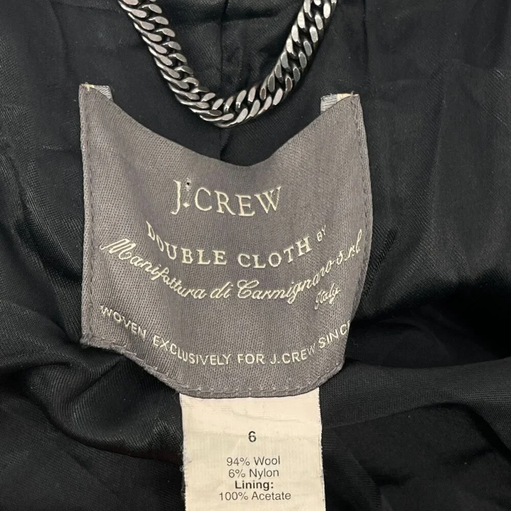 J. Crew Double Cloth Townhouse Trench Wool Double Breasted Coat - Picture 7 of 7